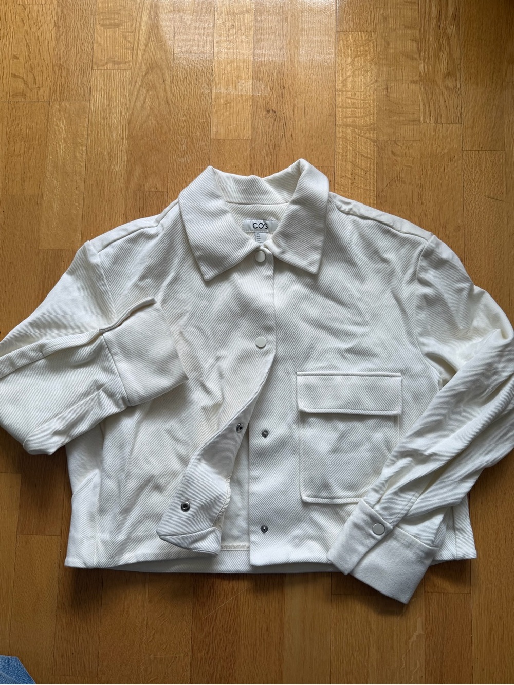 COS Women's White Button Jacket